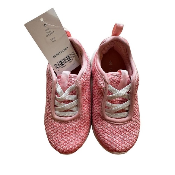 Carters Child Rushy Pink Sneakers Size 6 - Picture 3 of 7